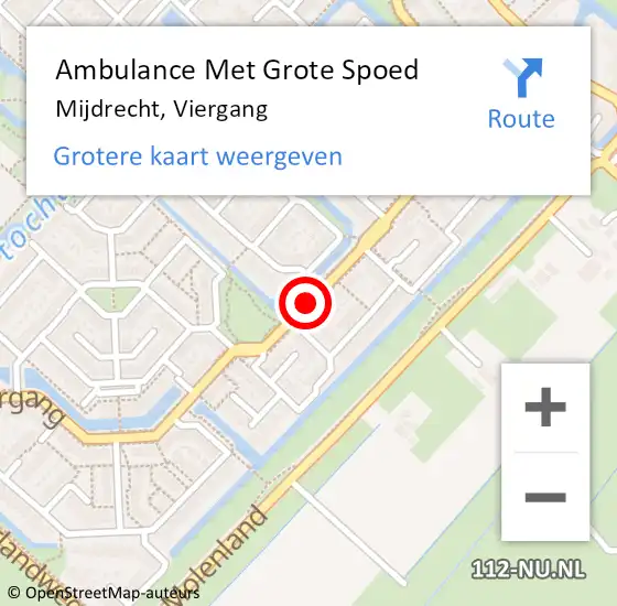 Locatie op kaart van de 112 melding: Ambulance Met Grote Spoed Naar Mijdrecht, Viergang op 3 juli 2020 21:33