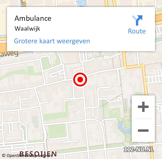 Locatie op kaart van de 112 melding: Ambulance Waalwijk op 5 juli 2020 19:44