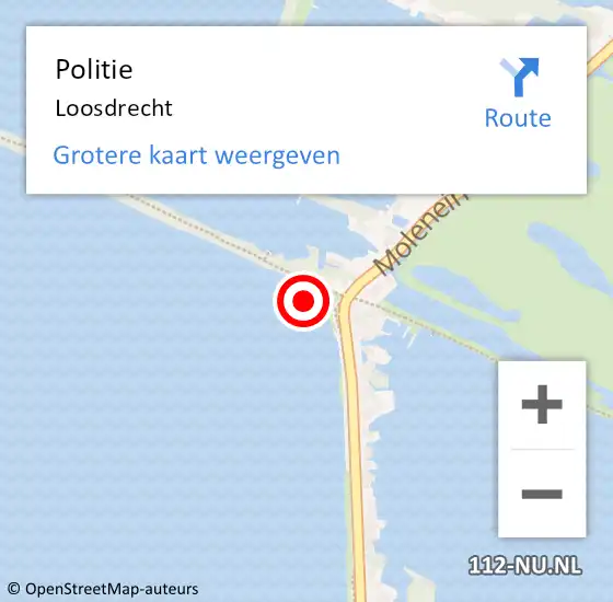 Locatie op kaart van de 112 melding: Politie Loosdrecht op 5 juli 2020 23:47