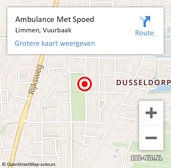 Locatie op kaart van de 112 melding: Ambulance Met Spoed Naar Limmen, Vuurbaak op 9 juli 2020 18:59