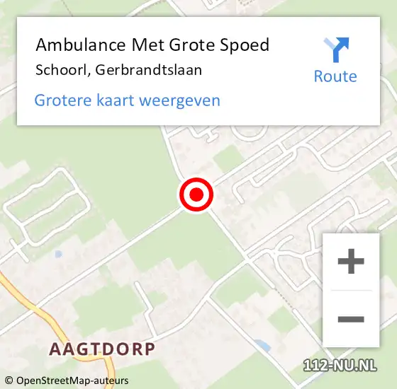Locatie op kaart van de 112 melding: Ambulance Met Grote Spoed Naar Schoorl, Gerbrandtslaan op 9 juli 2020 21:25