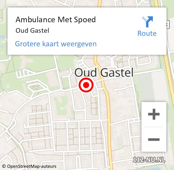 Locatie op kaart van de 112 melding: Ambulance Met Spoed Naar Oud Gastel op 10 juli 2020 03:55