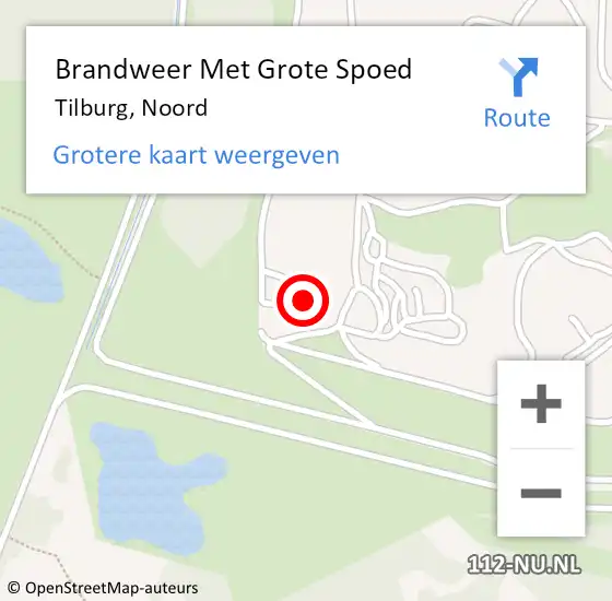 Locatie op kaart van de 112 melding: Brandweer Met Grote Spoed Naar Tilburg, Noord op 11 juli 2020 20:57