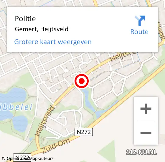 Locatie op kaart van de 112 melding: Politie Gemert, Heijtsveld op 12 juli 2020 17:22