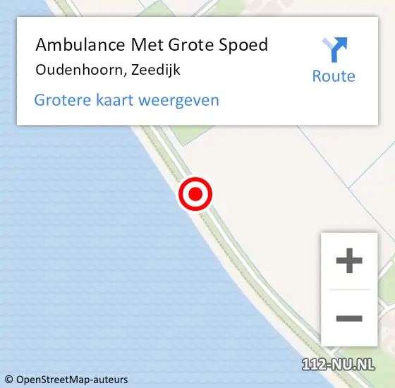 Locatie op kaart van de 112 melding: Ambulance Met Grote Spoed Naar Oudenhoorn, Zeedijk op 12 juli 2020 20:08