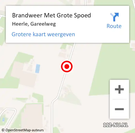 Locatie op kaart van de 112 melding: Brandweer Met Grote Spoed Naar Heerle, Gareelweg op 13 juli 2020 01:58