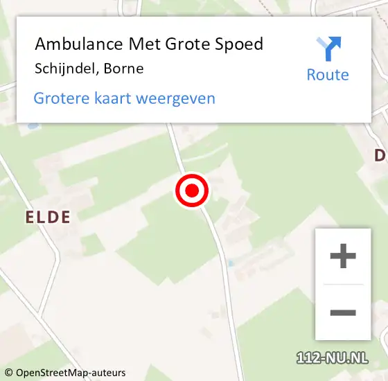 Locatie op kaart van de 112 melding: Ambulance Met Grote Spoed Naar Schijndel, Borne op 15 juli 2020 16:45