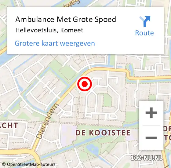 Locatie op kaart van de 112 melding: Ambulance Met Grote Spoed Naar Hellevoetsluis, Komeet op 16 juli 2020 20:20