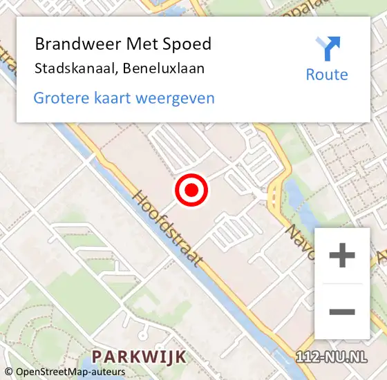 Locatie op kaart van de 112 melding: Brandweer Met Spoed Naar Stadskanaal, Beneluxlaan op 17 juli 2020 08:07