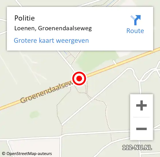 Locatie op kaart van de 112 melding: Politie Loenen, Groenendaalseweg op 19 juli 2020 15:26