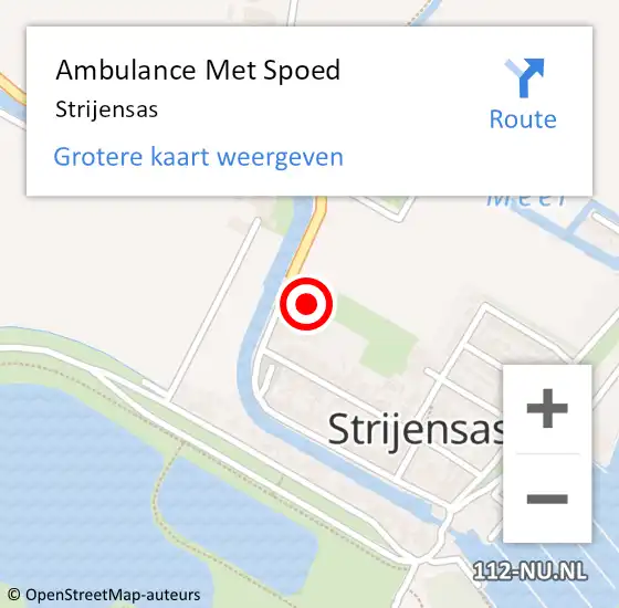 Locatie op kaart van de 112 melding: Ambulance Met Spoed Naar Strijensas op 20 juli 2020 13:52