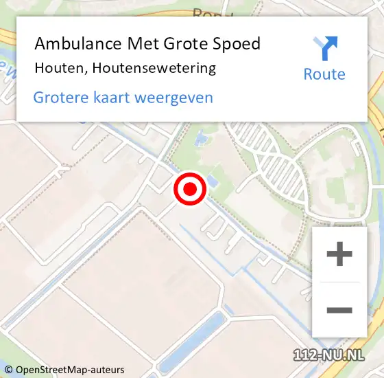 Locatie op kaart van de 112 melding: Ambulance Met Grote Spoed Naar Houten, Houtensewetering op 22 juli 2020 07:55
