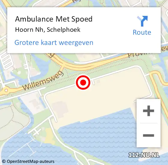 Locatie op kaart van de 112 melding: Ambulance Met Spoed Naar Hoorn Nh, Schelphoek op 22 juli 2020 12:44
