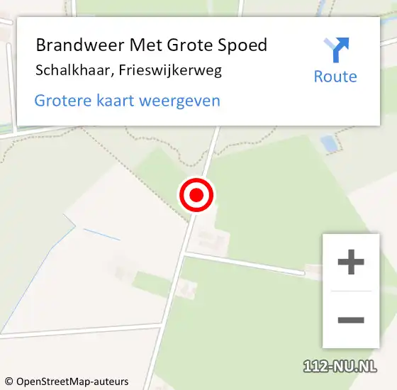 Locatie op kaart van de 112 melding: Brandweer Met Grote Spoed Naar Schalkhaar, Frieswijkerweg op 23 juli 2020 20:10
