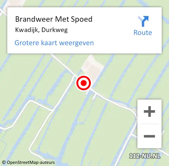 Locatie op kaart van de 112 melding: Brandweer Met Spoed Naar Kwadijk, Durkweg op 24 juli 2020 10:21