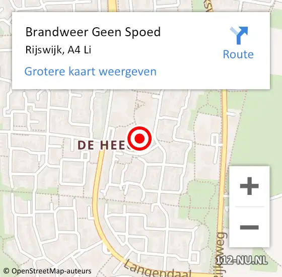 Locatie op kaart van de 112 melding: Brandweer Geen Spoed Naar Rijswijk, A4 Li hectometerpaal: 51,5 op 28 juli 2020 00:54