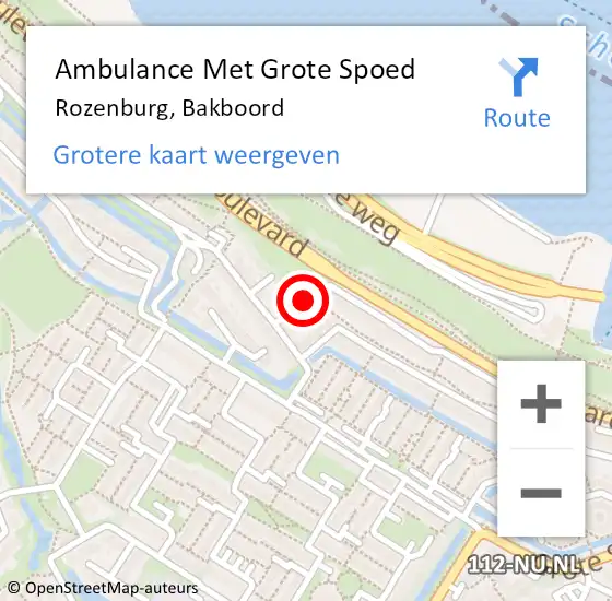 Locatie op kaart van de 112 melding: Ambulance Met Grote Spoed Naar Rozenburg, Bakboord op 1 augustus 2020 21:43