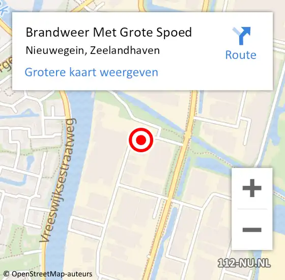 Locatie op kaart van de 112 melding: Brandweer Met Grote Spoed Naar Nieuwegein, Zeelandhaven op 2 augustus 2020 18:23