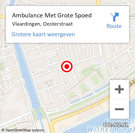 Locatie op kaart van de 112 melding: Ambulance Met Grote Spoed Naar Vlaardingen, Oosterstraat op 2 augustus 2020 21:50