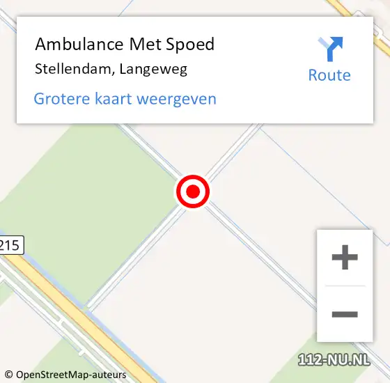 Locatie op kaart van de 112 melding: Ambulance Met Spoed Naar Stellendam, Langeweg op 3 augustus 2020 05:47