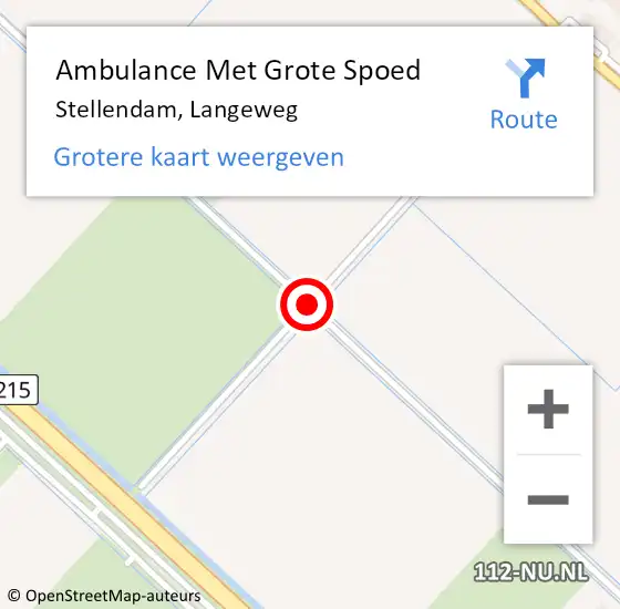 Locatie op kaart van de 112 melding: Ambulance Met Grote Spoed Naar Stellendam, Langeweg op 3 augustus 2020 05:53