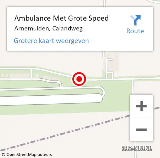 Locatie op kaart van de 112 melding: Ambulance Met Grote Spoed Naar Arnemuiden, Calandweg op 4 augustus 2020 14:27