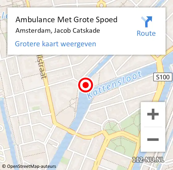 Locatie op kaart van de 112 melding: Ambulance Met Grote Spoed Naar Amsterdam, Jacob Catskade op 5 augustus 2020 05:17
