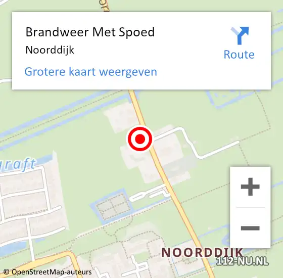 Locatie op kaart van de 112 melding: Brandweer Met Spoed Naar Noorddijk op 6 augustus 2020 10:39