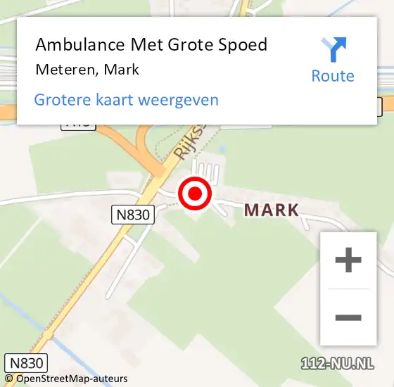 Locatie op kaart van de 112 melding: Ambulance Met Grote Spoed Naar Meteren, Mark op 9 augustus 2020 19:01