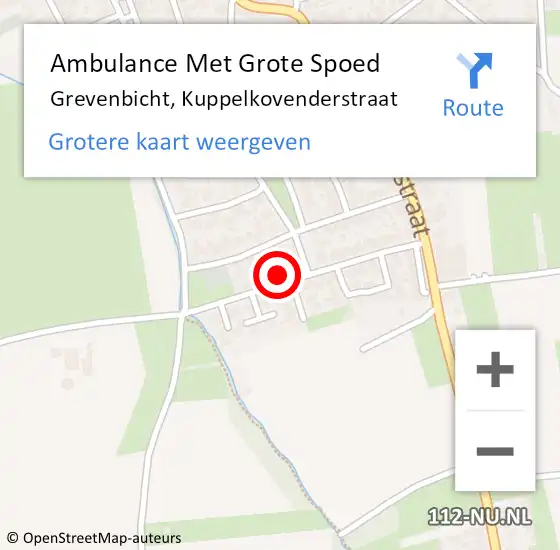 Locatie op kaart van de 112 melding: Ambulance Met Grote Spoed Naar Grevenbicht, Kuppelkovenderstraat op 15 mei 2014 14:40