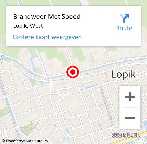 Locatie op kaart van de 112 melding: Brandweer Met Spoed Naar Lopik, West op 12 augustus 2020 03:35