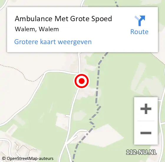 Locatie op kaart van de 112 melding: Ambulance Met Grote Spoed Naar Walem, Walem op 15 mei 2014 15:56