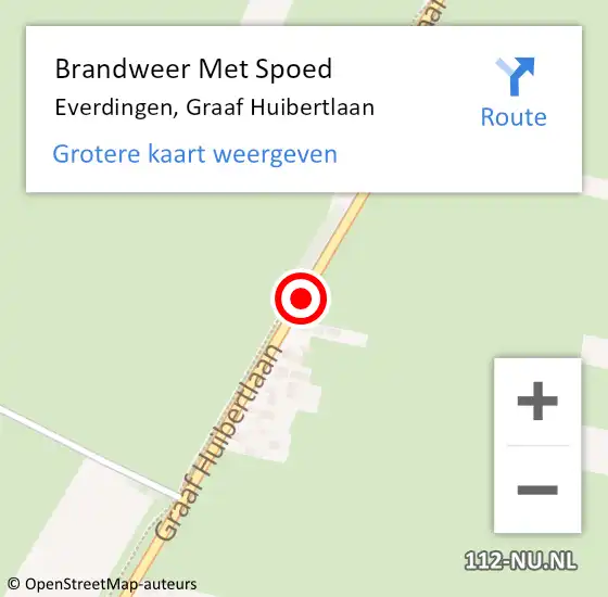 Locatie op kaart van de 112 melding: Brandweer Met Spoed Naar Everdingen, Graaf Huibertlaan op 16 augustus 2020 13:31