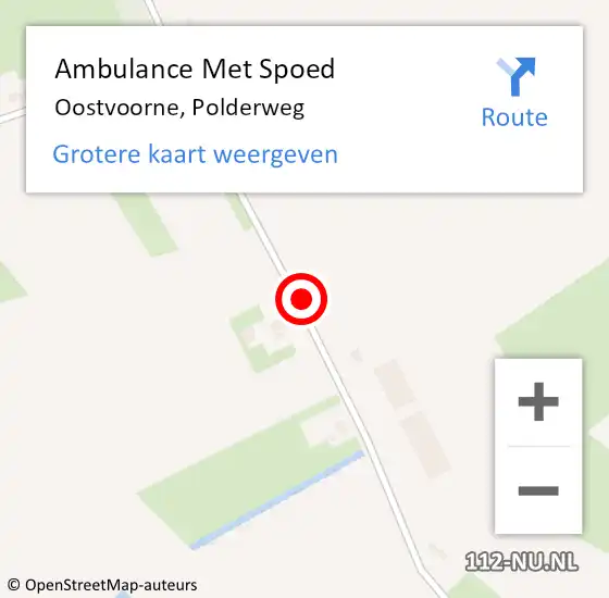 Locatie op kaart van de 112 melding: Ambulance Met Spoed Naar Oostvoorne, Polderweg op 17 augustus 2020 08:51