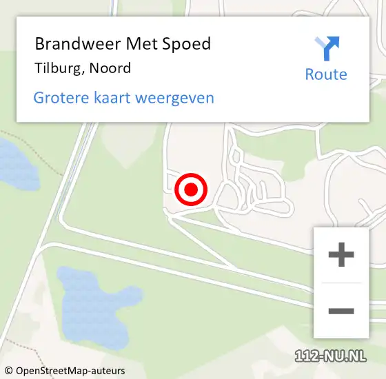 Locatie op kaart van de 112 melding: Brandweer Met Spoed Naar Tilburg, Noord op 22 augustus 2020 06:57