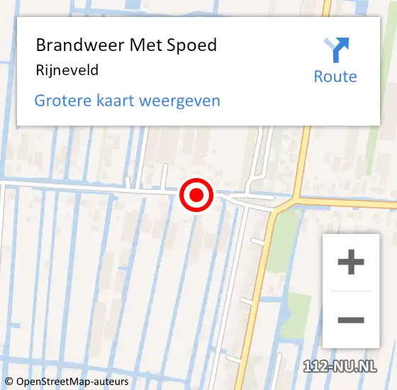 Locatie op kaart van de 112 melding: Brandweer Met Spoed Naar Rijneveld op 24 augustus 2020 11:16