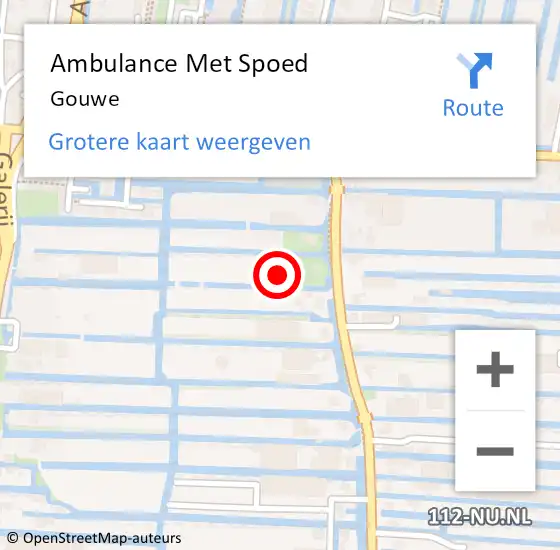 Locatie op kaart van de 112 melding: Ambulance Met Spoed Naar Gouwe op 28 augustus 2020 04:16