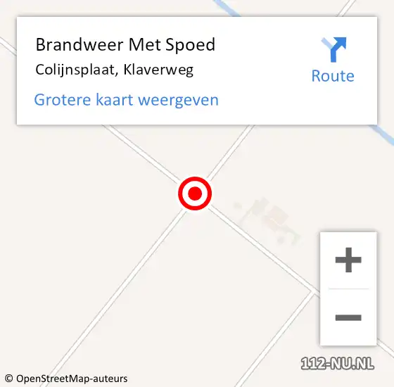 Locatie op kaart van de 112 melding: Brandweer Met Spoed Naar Colijnsplaat, Klaverweg op 28 augustus 2020 17:06