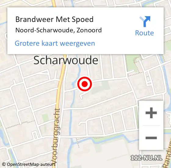 Locatie op kaart van de 112 melding: Brandweer Met Spoed Naar Noord-Scharwoude, Zonoord op 7 september 2020 10:06