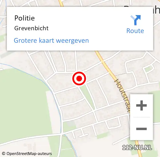 Locatie op kaart van de 112 melding: Politie Grevenbicht op 8 september 2020 10:46