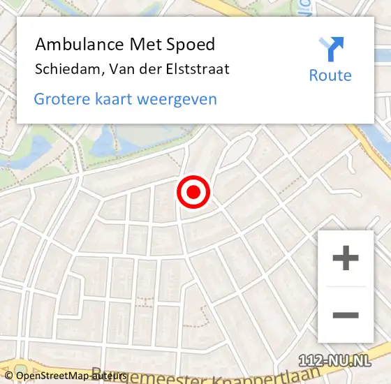 Locatie op kaart van de 112 melding: Ambulance Met Spoed Naar Elst, Zuid op 10 september 2020 14:24