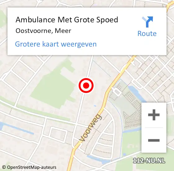 Locatie op kaart van de 112 melding: Ambulance Met Grote Spoed Naar Oostvoorne, Meer op 13 september 2020 12:17