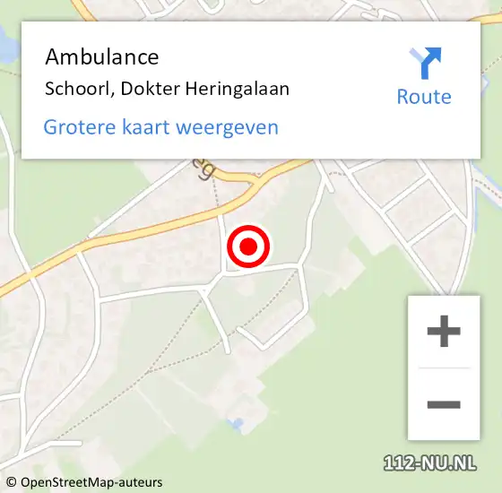 Locatie op kaart van de 112 melding: Ambulance Schoorl, Dokter Heringalaan op 13 september 2020 18:46