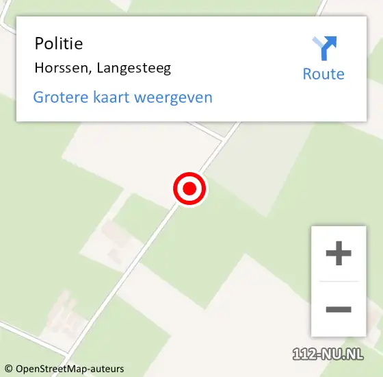 Locatie op kaart van de 112 melding: Politie Horssen, Langesteeg op 23 september 2020 13:43
