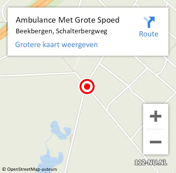 Locatie op kaart van de 112 melding: Ambulance Met Grote Spoed Naar Beekbergen, Schalterbergweg op 24 september 2020 15:37