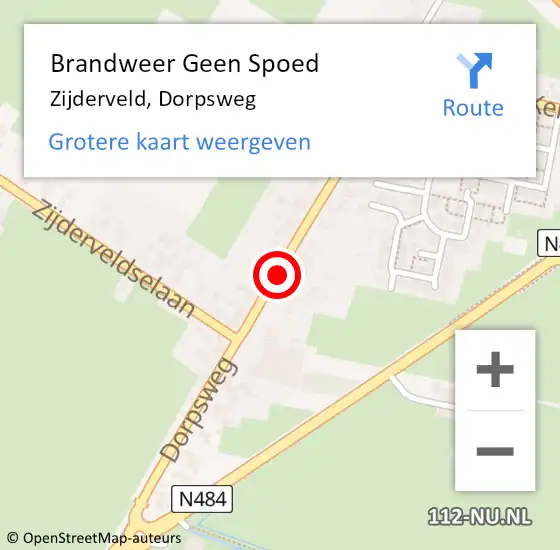 Locatie op kaart van de 112 melding: Brandweer Geen Spoed Naar Zijderveld, Dorpsweg op 25 september 2020 09:10