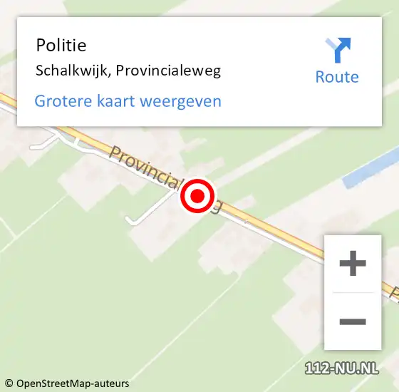 Locatie op kaart van de 112 melding: Politie Schalkwijk, Provincialeweg op 26 september 2020 21:58