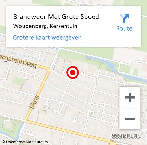 Locatie op kaart van de 112 melding: Brandweer Met Grote Spoed Naar Woudenberg, Kersentuin op 28 september 2020 13:48