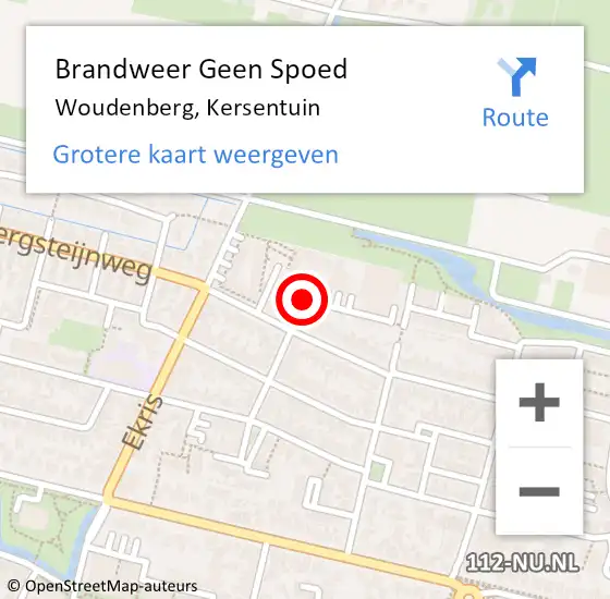 Locatie op kaart van de 112 melding: Brandweer Geen Spoed Naar Woudenberg, Kersentuin op 28 september 2020 13:49
