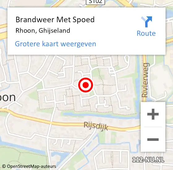Locatie op kaart van de 112 melding: Brandweer Met Spoed Naar Rhoon, Ghijseland op 29 september 2020 04:28